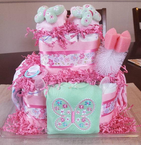 square diaper cake