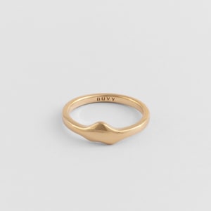 Gold Organic Ring | 18k Gold Coated Ring | Gold Stacking Ring | Gifts For Her