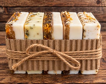 Set of 5 Homemade Shea Butter and Glycerin Soap