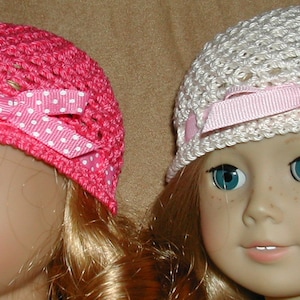 CROCHET PATTERN - PDF - 1930&#39;s Style Hat with matching Purse to fit 18&quot; Dolls