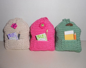 CROCHET PATTERN - PDF - Doll Sized Backpack fits American Girl Doll