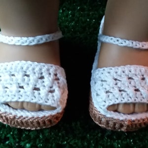 18&quot; Doll Sandals PDF Crochet Pattern