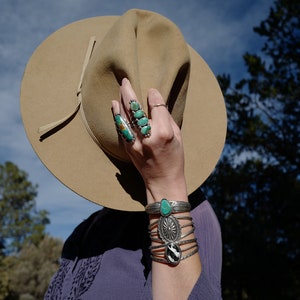 SIZE 8.5 Pink Spiny Oyster Shell Purple Mohave Turquoise Sterling Silver Cut Out Stone Statement Oversized Southwest Ladies Cocktail Ring image 8