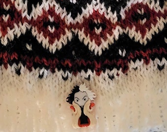 Disney Villain Ski Cap * Hand Knit Hat toboggan slouchy beanie
