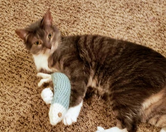 Brinquedo de peixe catnip
