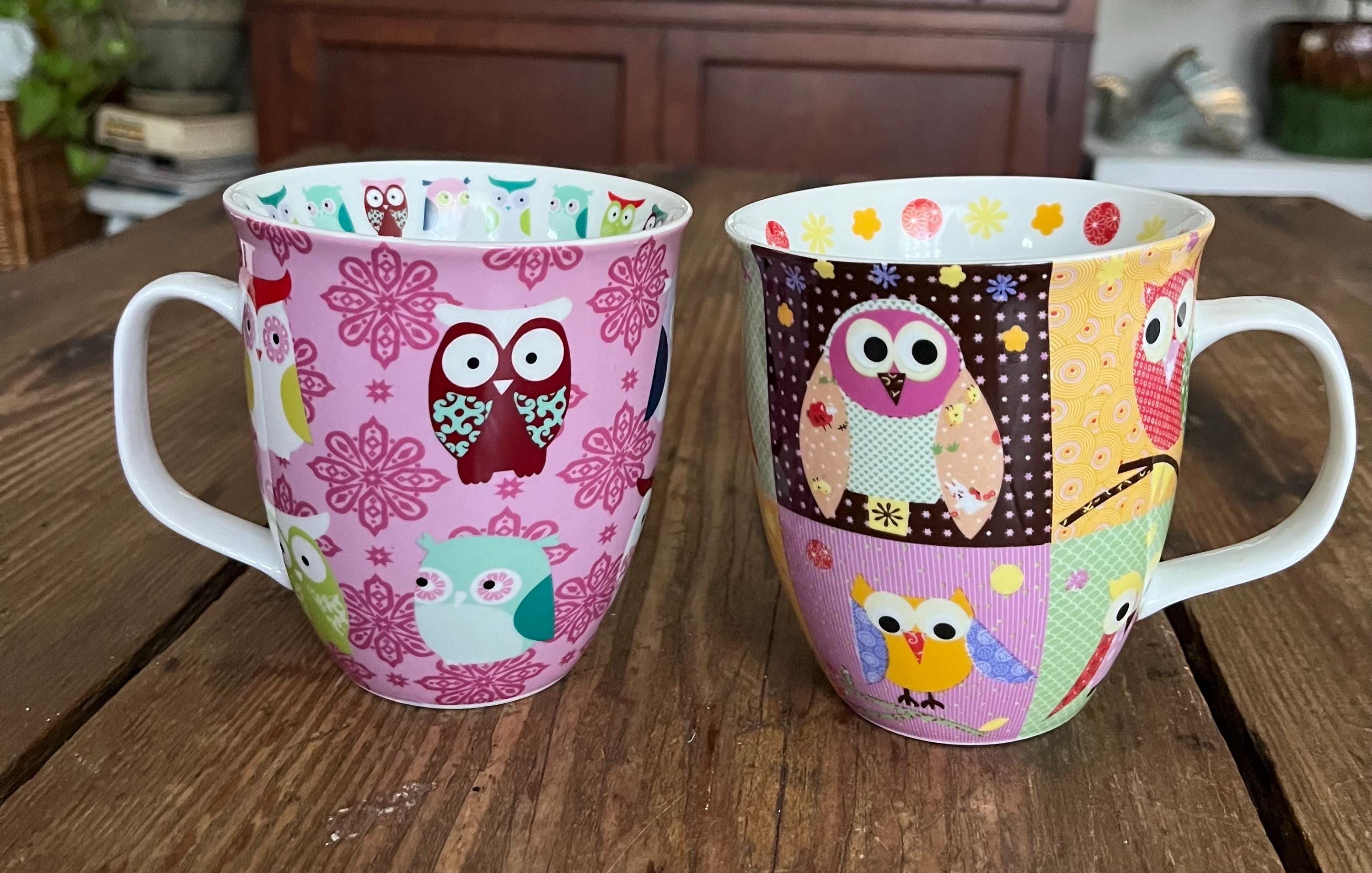 Vintage Adorable  Set of Two  Owl Mugs by Creative Tops Ltd. Dining and Serving