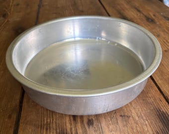 Vintage Metal Large Deep Cake Pan Baking Cookware