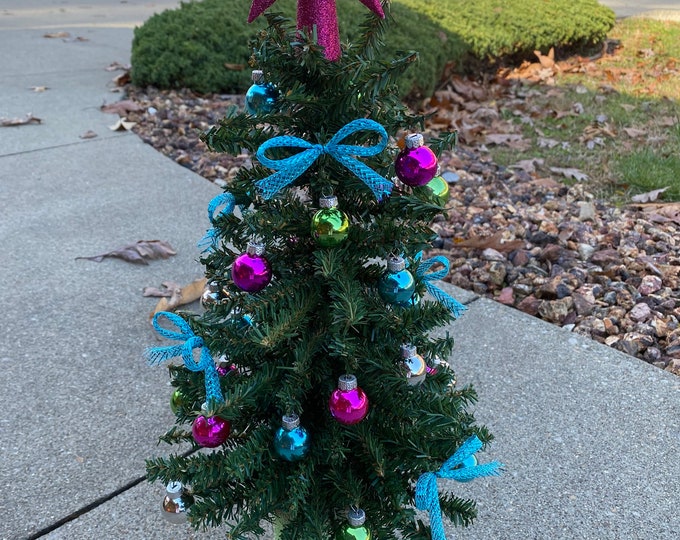 Cemetery Christmas Treegrave Decorationartificial Etsy