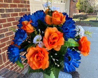 Cemetery Flowers~Styrofoam Insert for Existing Vase~360 View Arrangement~Grave Decoration~In Loving Memory