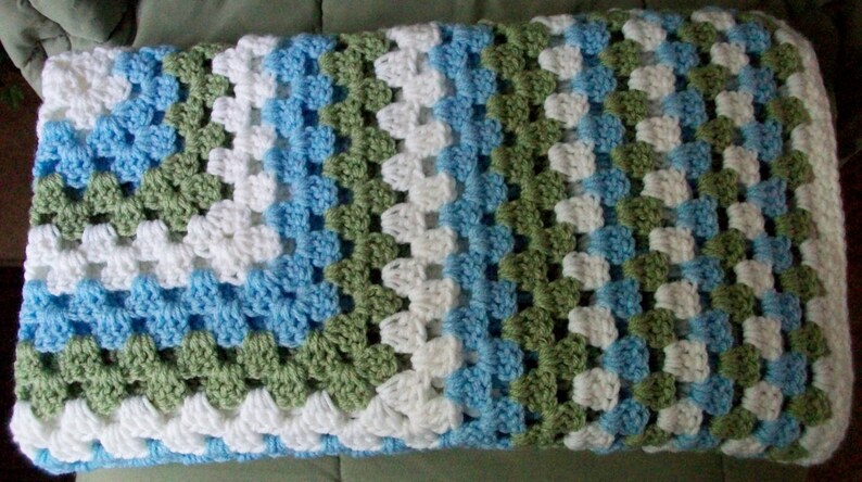 Crochet Granny Square Baby Blanket..Baby Shower Gift..READY TO SHIP