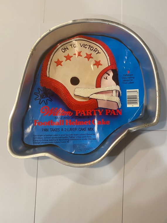Wiltonvintagefootball Helmet Cake Pan With Paper Insert1970'scollectors Cake  Panwilton Collectiblesdiy Birthday Cake 