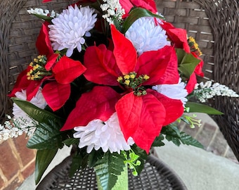 Cemetery Flowers~Christmas~Styrofoam Vase Insert for Existing Vase~360 View Arrangement~Grave Decoration~In Loving Memory