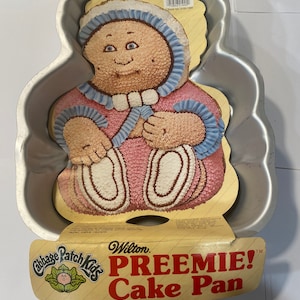 Wilton~Vintage~Cabbage Patch Preemie 1985 Cake Pan with Paper Insert~Novelty Character Cake Pan~Wilton Collectibles~DIY Birthday Cake
