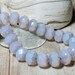 10 Opal Pale Lavender 6x8mm Czech Glass Picasso Rondelle Beads