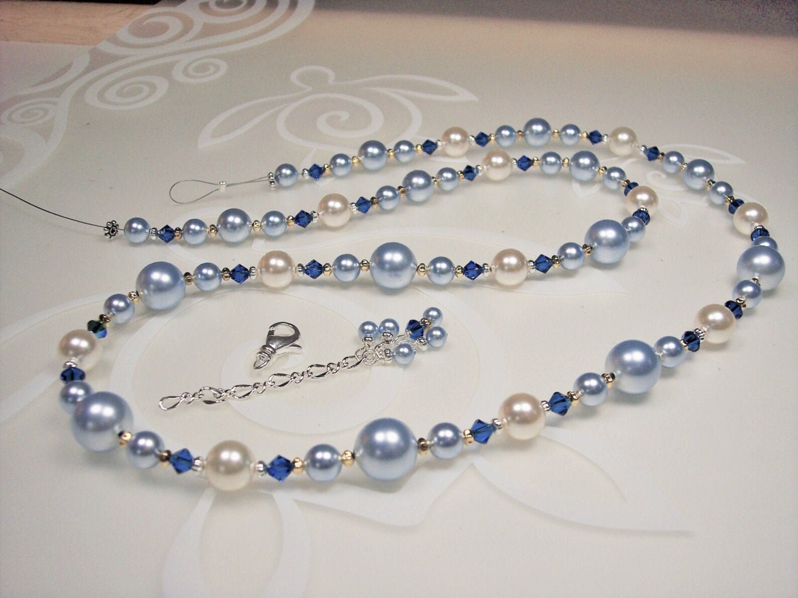 Long 26 Blue Necklace | Etsy