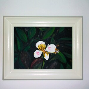 Floral wall art, oil on canvas board, original oil painting, canvas art, wall art, floral painting, framed.