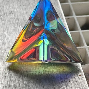A 1 1/4” dichro tetrahedron.