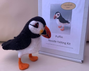 Puffin needle felting kit