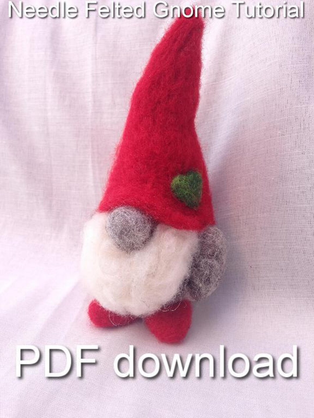 Needle Felting Gnome Tutorial PDF Etsy