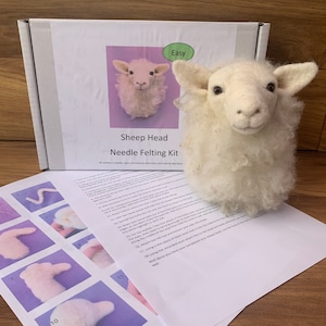 Sheep head needle Felting kit