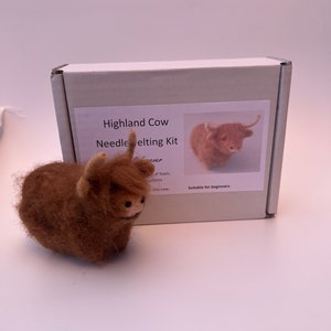 Kit de fieltrado con aguja Highland Coo