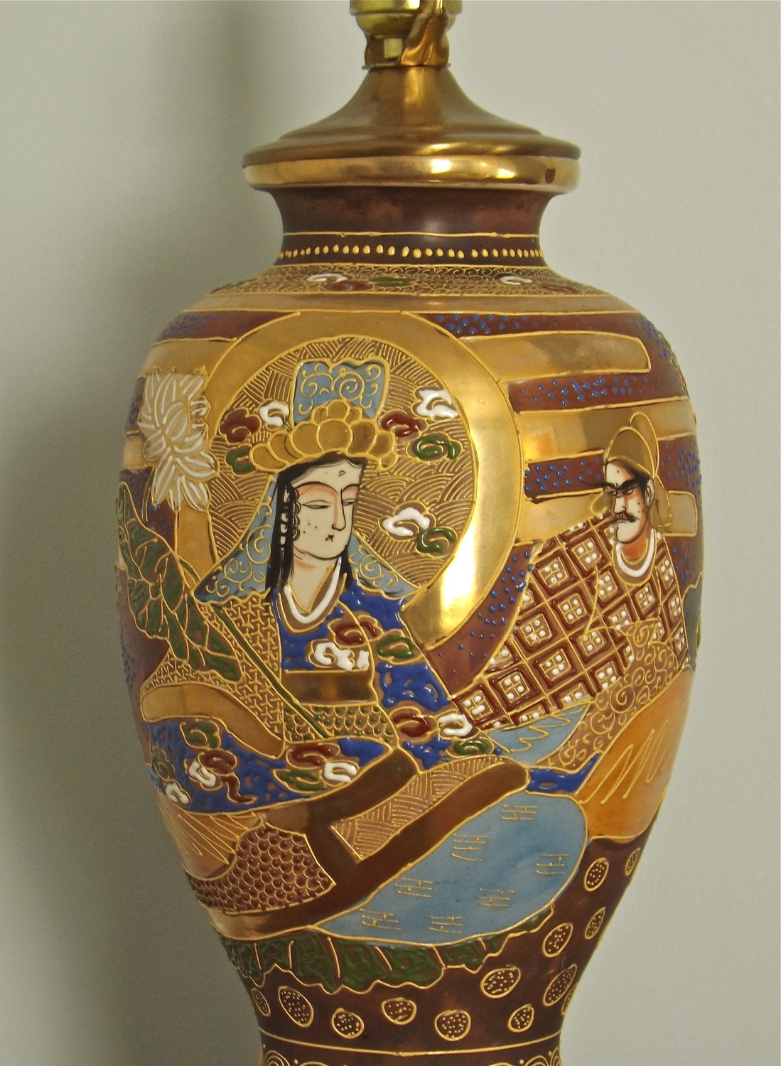 Japanese Satsuma Lamp Etsy