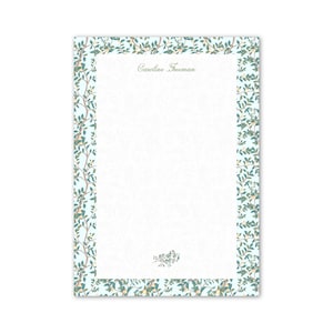 Bloc de notas personalizado - Chinoiserie Fruit Tree Green Mint - de Kate Chambers Designs