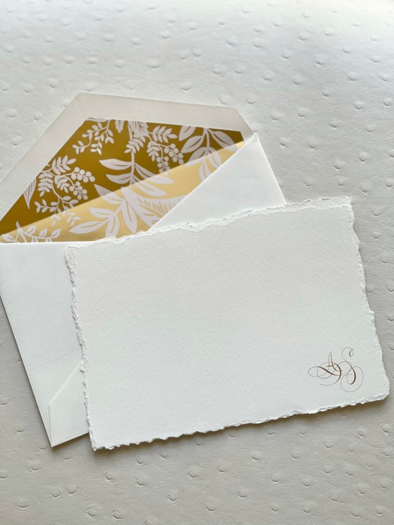 Yellow Small Cards with Gold edging – Wms&Co.