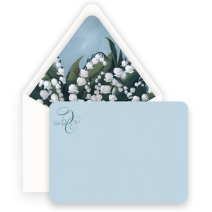 Women's stationery cards watercolor lily of the valley by Kate Chambers Designs