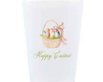 Watercolor Happy Easter 16 oz frosted cups - by Kate Chambers Designs