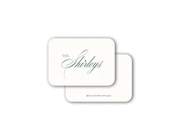 Simple family calling card enclosure gift tag