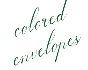 Enveloppes colorées supplémentaires