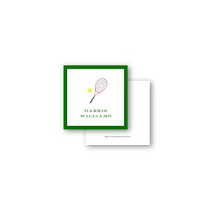 Aquarell rot grün Tennis Junge Visitenkarten Gehäuse Geschenkanhänger