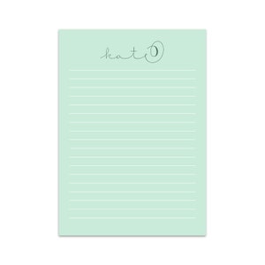 Custom Notepad - Women's Simple Mint - by Kate Chambers Designs