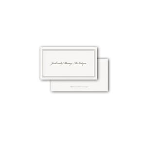 Classic script font formal couples family calling card enclosure gift tag
