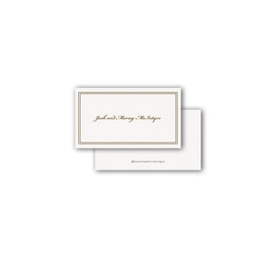 Klassieke scriptlettertype formele paren familie visitekaartje bijlage geschenklabel