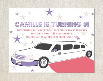 Limo birthday party | Etsy