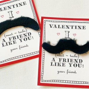 Valentine I MUST-ACHE um amigo como você! Cartões de dia dos namorados personalizados por Kate Chambers Designs
