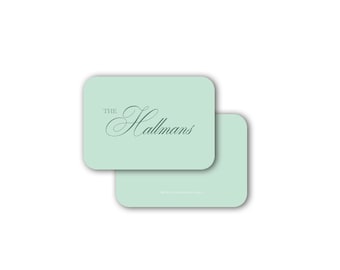 Simple family calling card enclosure gift tag