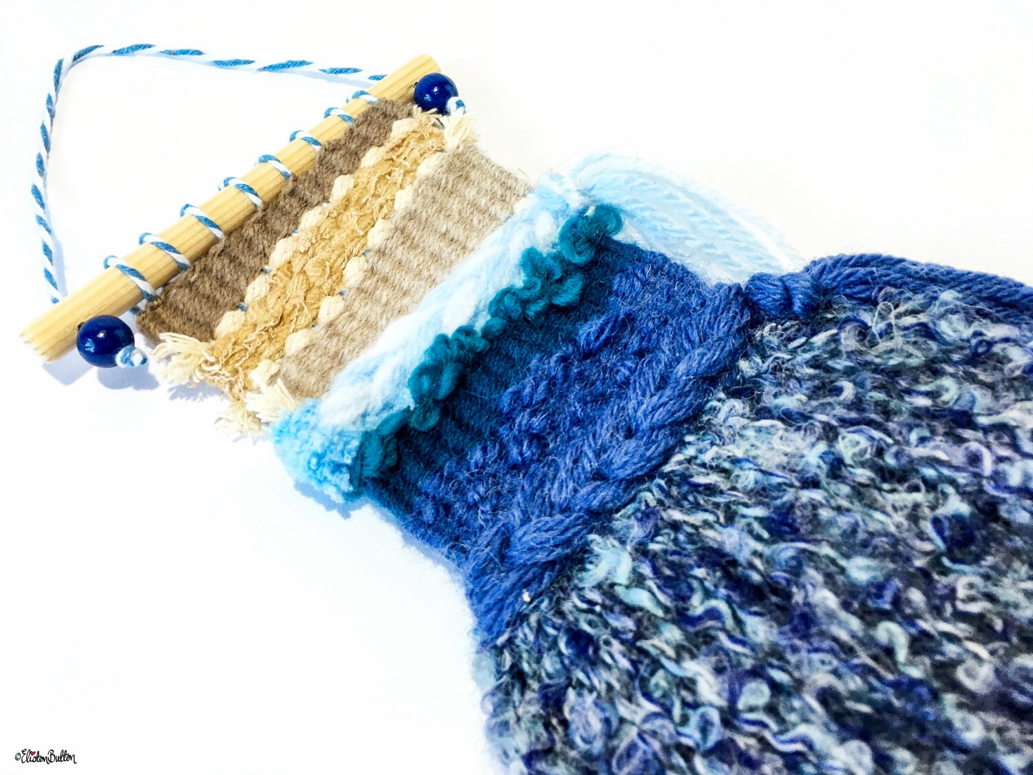 Beach Mini Weaving Woven Wall Hanging Beach Weaving Seaside Etsy