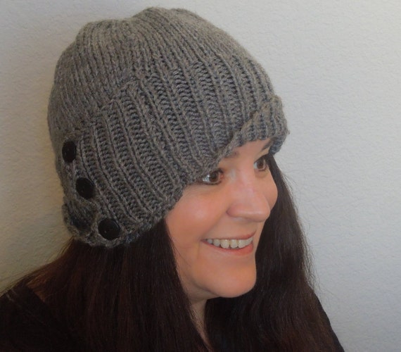 Vintage Inspired Knit Cloche Hat / Black, Green, Gray, Ivory Vintage Inspired Knit Cloche Hat / Black, Green, Gray, Ivory