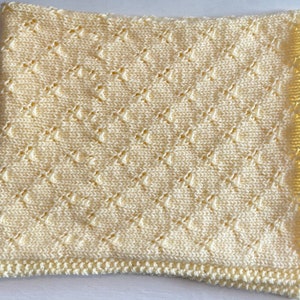 Yellow Knit Baby Blanket, Gender Neutral Blanket, Baby Shower Gift image 4