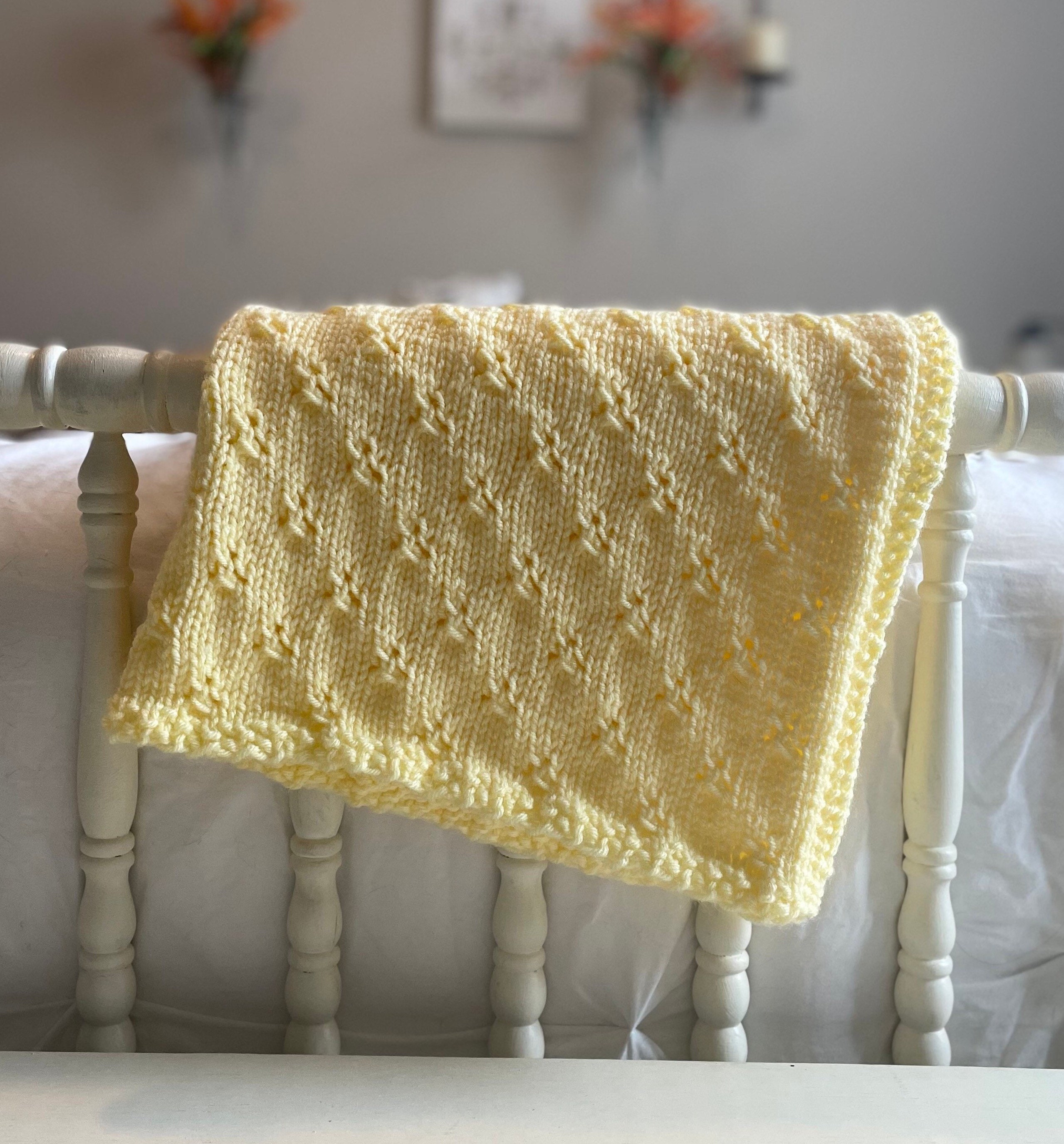Yellow Knit Baby Blanket Gender Neutral Blanket Gift for New Baby Etsy Canada