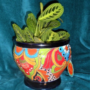Talavera Medium Size Urn Shaped Decorative Flowerpot Ships With Free Insurance