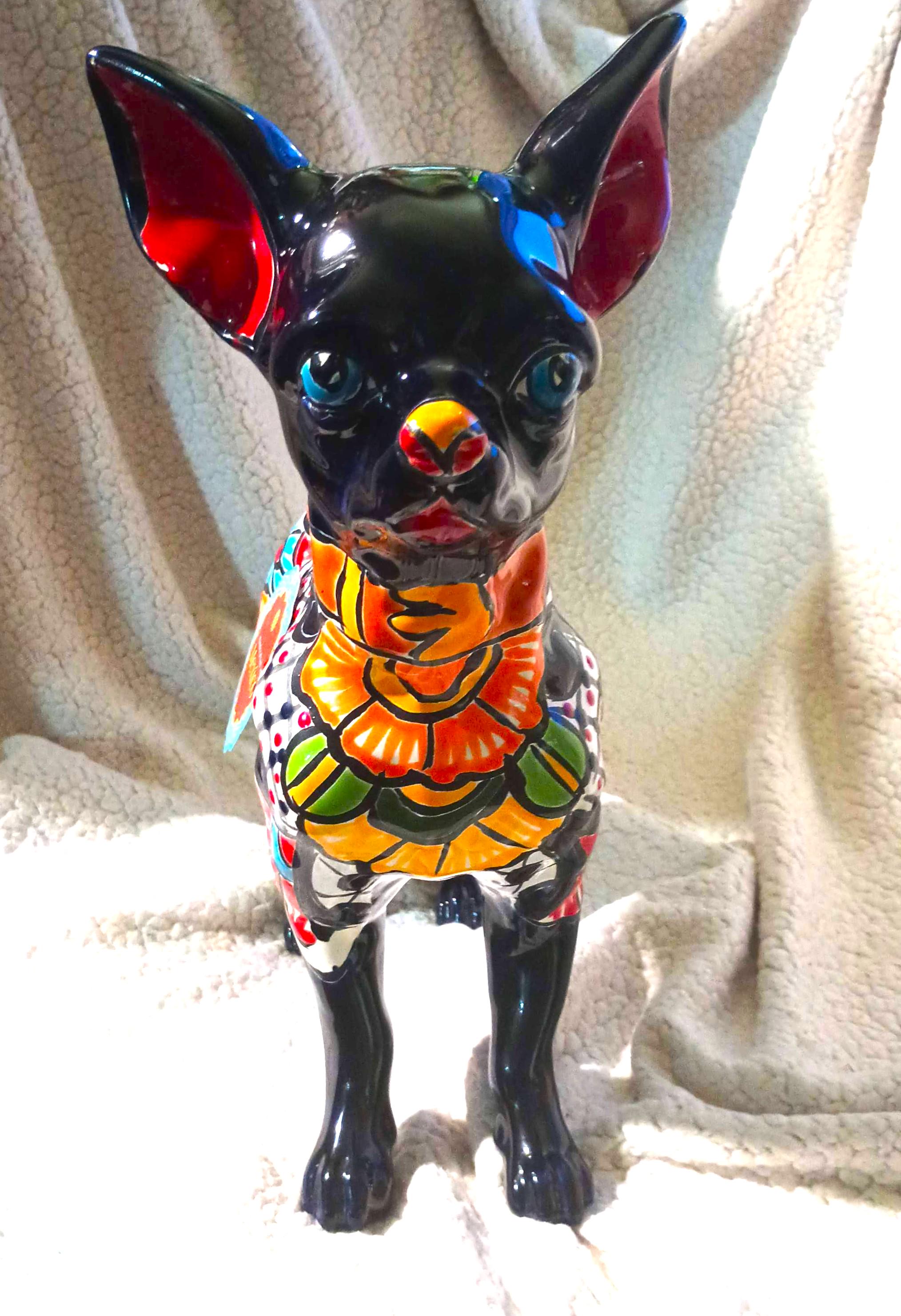 Tico The Talavera Chihuahua Mexican Pottery Dog Ships With Insurance