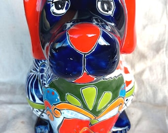 Vaso in terracotta multicolore con scritta "Paddy the Dog", spedizione assicurata.