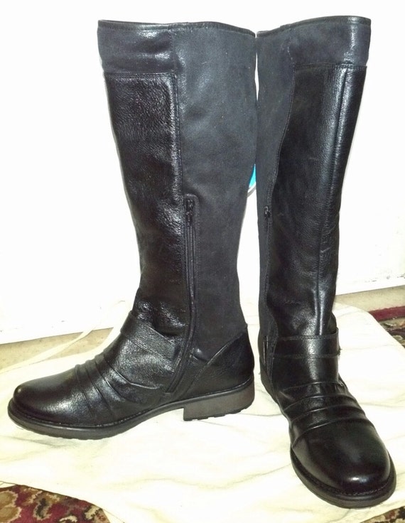 womens black riding boots size 11