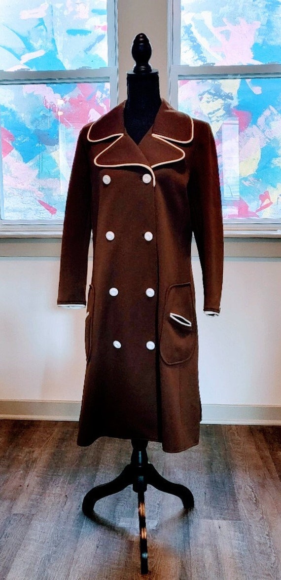 Vintage-Brown-Butte Knit-Coat or Dress-1960s-polye