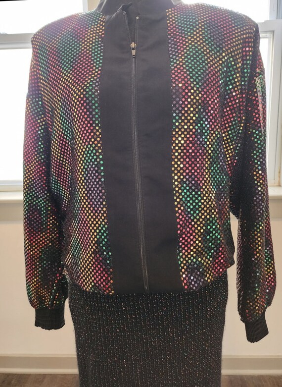 Multi-colored Sequin Jacket - image 2