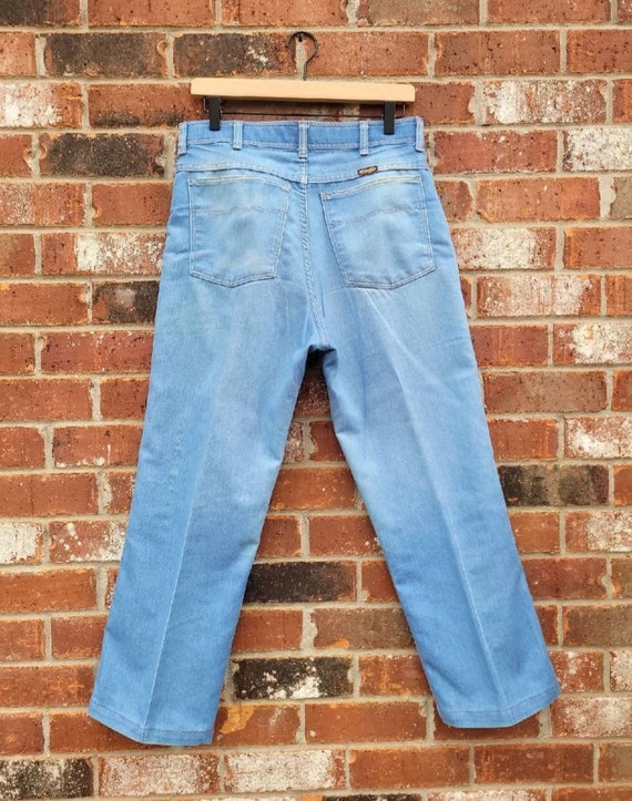 1970s Vintage Wrangler Denim Trousers Pants 33×26 - image 8